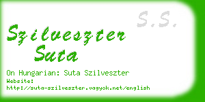 szilveszter suta business card